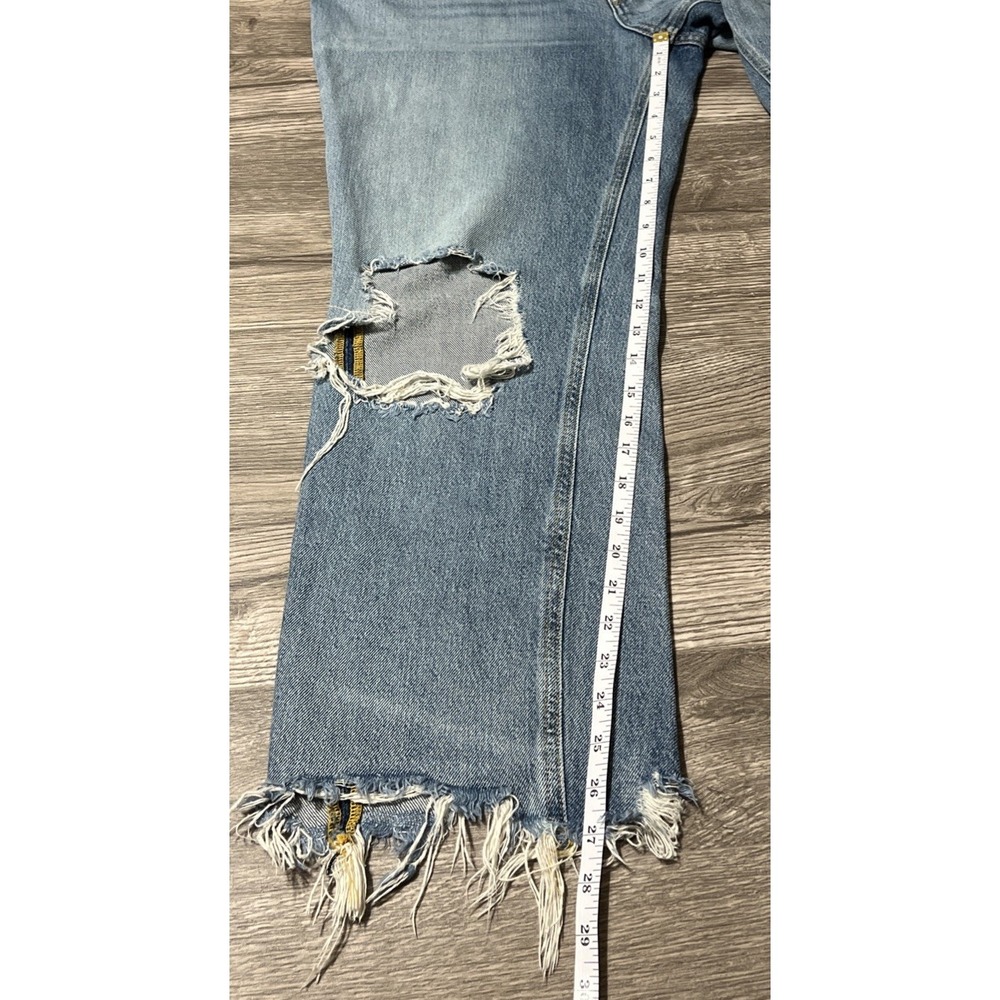We The Free Maggie High Rise Cropped Straight Leg Distressed Jean SZ 31 (33x27) - Picture 7 of 10